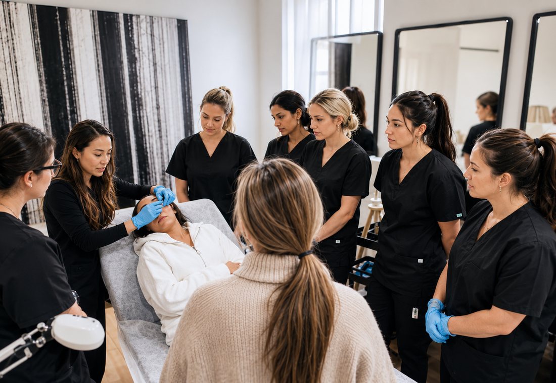 A supervised clinic session with the clinical team present