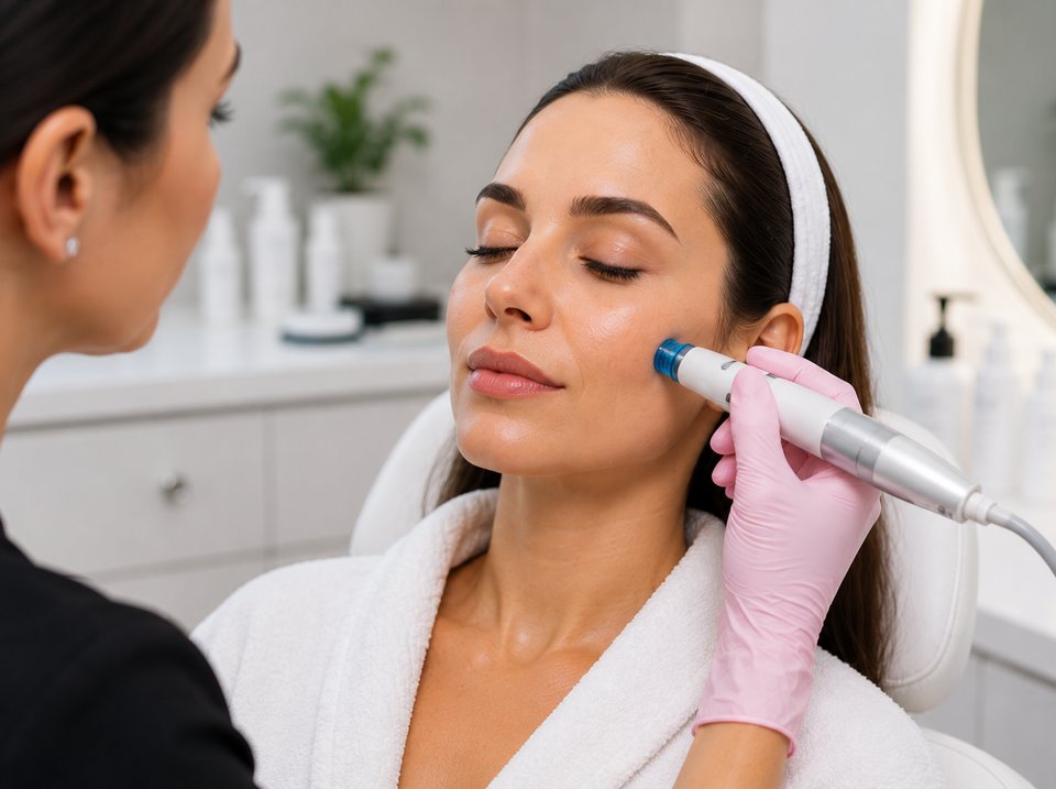 A patient receiving a skin treatment in an ACC clinic